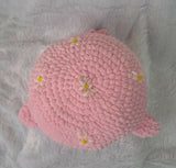 Bring charm and comfort to your child's space with the 12" Diameter Crochet Whale Plushie Pillow – handcrafted with soft, high-quality yarn for cuddling and decorative purposes. Perfect for snuggling and as a delightful room accessory.