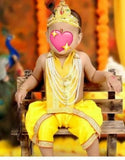 Adorn your child with the enchanting Krishna Costume – complete with a traditional maala and earrings, perfect for festive celebrations and special occasions.