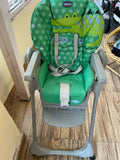 CHICCO  Polly Easy Highchair with Large Seat, 7-Height Adjustments & Safety Belt, For Babies 6m+ (Crocodile, Green)