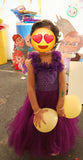 Purple long frock Kids