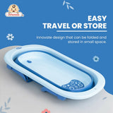Baby silicone collapsable bathtub.(Blue color)