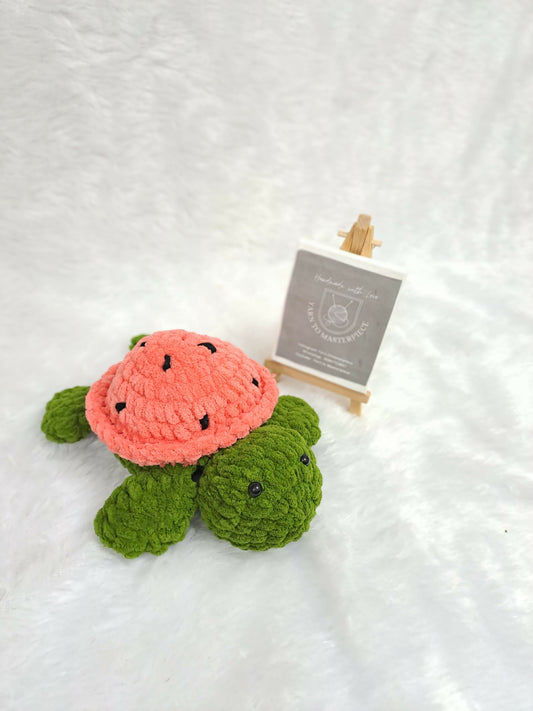 Crochet watermelon turtle