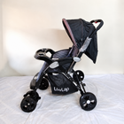 LUVLAP Galaxy 18257 Baby Stroller Pram Reversible Recline 15kg Navy Black B169