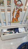 Wooden Baby Crib with Storage, Mattress & Bumper