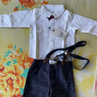 HOP BABY Shirt Shorts Suspender Bow Set 9-12 months - PyaraBaby