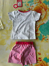 BABYHUG Cotton Knit Half Sleeves Night Wear With shorts for girls - Pink