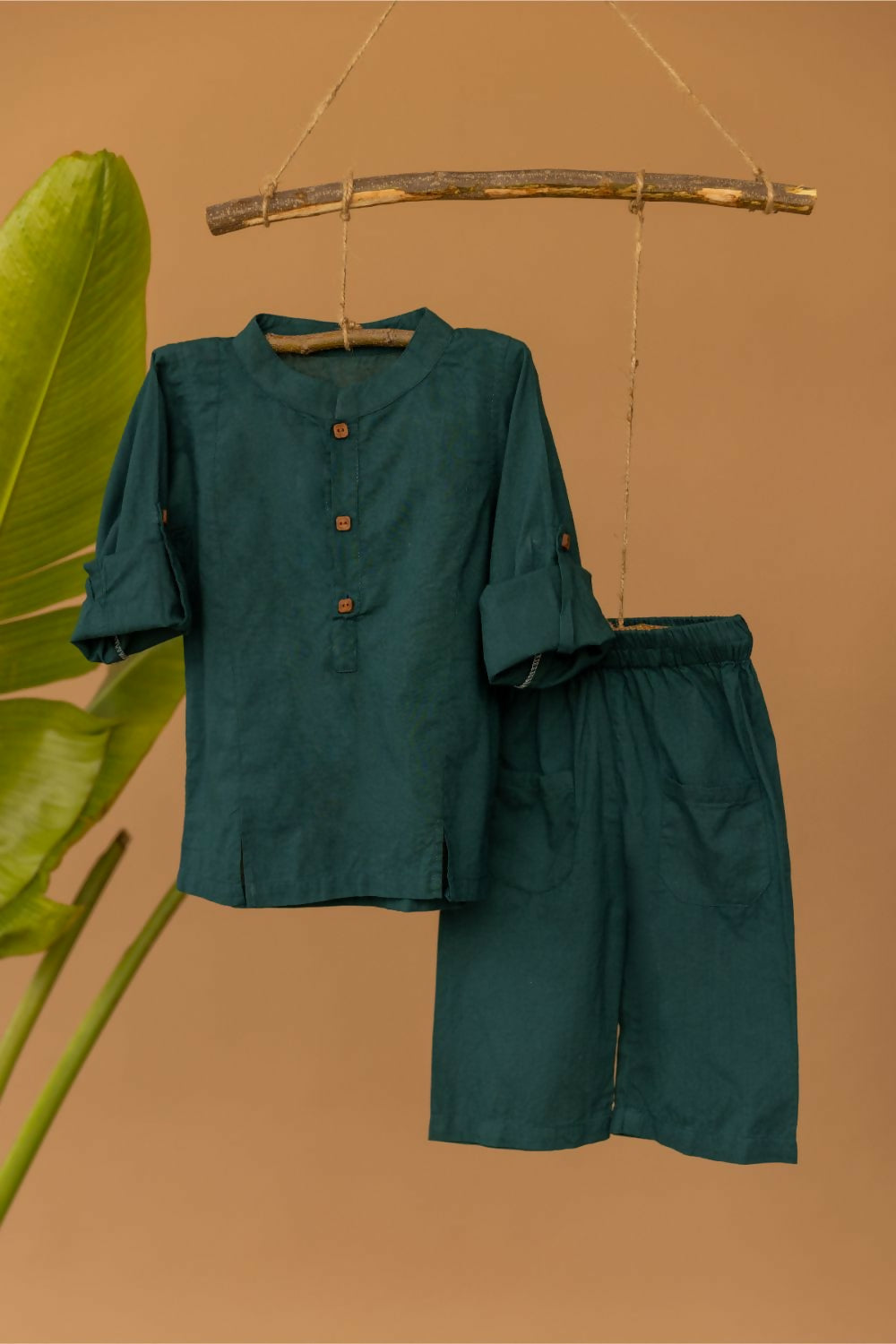 Mr. Evergreen Set - Boy's ethnic wear kurta pajama set - PyaraBaby