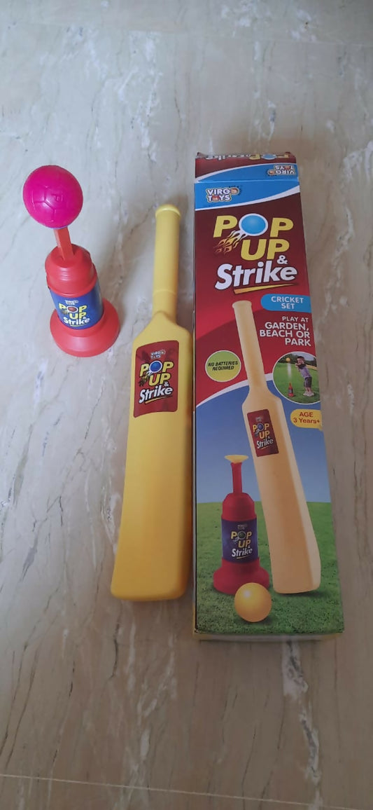 The Virgo Toys Pop Up &amp; Strike Cricket Set is an engaging outdoor toy designed to enhance hand-eye coordination and encourage active play among children. 