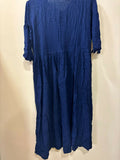 Bhuvika Women's blue anarkali feeding kurta / dress with zippers