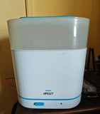 PHILIPS AVENT 2-in-1 Sterilizer for baby bottles and feeding accessories, featuring efficient steam sterilization, adjustable modular design, spacious capacity, and compact construction for convenient everyday hygiene.