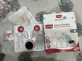LuvLap Adore Double Electric Breast Pump with Dual Mode, 2 Phase - Stimulation & Expression, Soft Silicone Cushion, Rechargeable Battery, Single Breast Pump Electrical, BPA Free