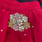 Pure georgette lehenga set for baby girls with handwork butti and matching accessories, plus a stylish baby boy kurta-pyjama set for festive elegance.