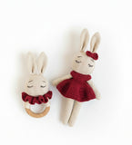 Crochet bunny and rattle set