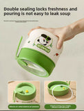 Panda theme stainless steel lunch box cum food jar with an insulated design, leak-resistant lid, and cute panda print to keep meals fresh for school, travel, and everyday use.