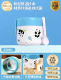 Panda theme stainless steel lunch box cum food jar with an insulated design, leak-resistant lid, and cute panda print to keep meals fresh for school, travel, and everyday use.