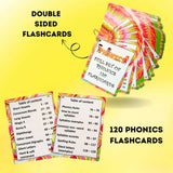 EDUSTAR (Phonics Combo) 120 Phonics Flashcards and 35 Spelling Rule