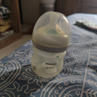 Philips Avent feeding bottle set with AirFree vent, two BPA-free bottles, anti-colic design, soft silicone nipples, and an ergonomic shape for comfortable feeding.