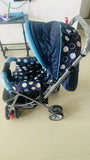 LuvLap Sunshine Baby Stroller/Pram in Almost New condition with comfortable reclining seat, protective canopy, safety harness, smooth wheels, foldable frame, and convenient storage for everyday outings and travel.