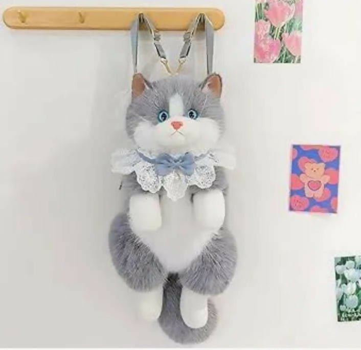 Premium Quality Cat Bag with Sound featuring a cute cat design, built-in sound effect, lightweight construction, adjustable shoulder straps, secure zipper closure, and spacious compartment for everyday essentials.