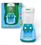 iLearnNGrow Pretend Play Water Dispenser Toy for kids 3+ years featuring light and sound effects, realistic water cooler design, dispensing function, and cups for engaging kitchen and home role play.