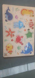 Wooden puzzle for kids with colorful pieces, smooth child-safe edges, and an engaging educational design that encourages problem-solving, hand-eye coordination, shape recognition, and fine motor skill development.
