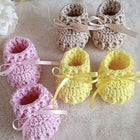 Crochet baby girl shoes