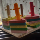 Wooden stacker game