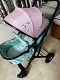 LIFELONG  Baby Stroller/Pram, Pink & green/ Travel system with car seat 