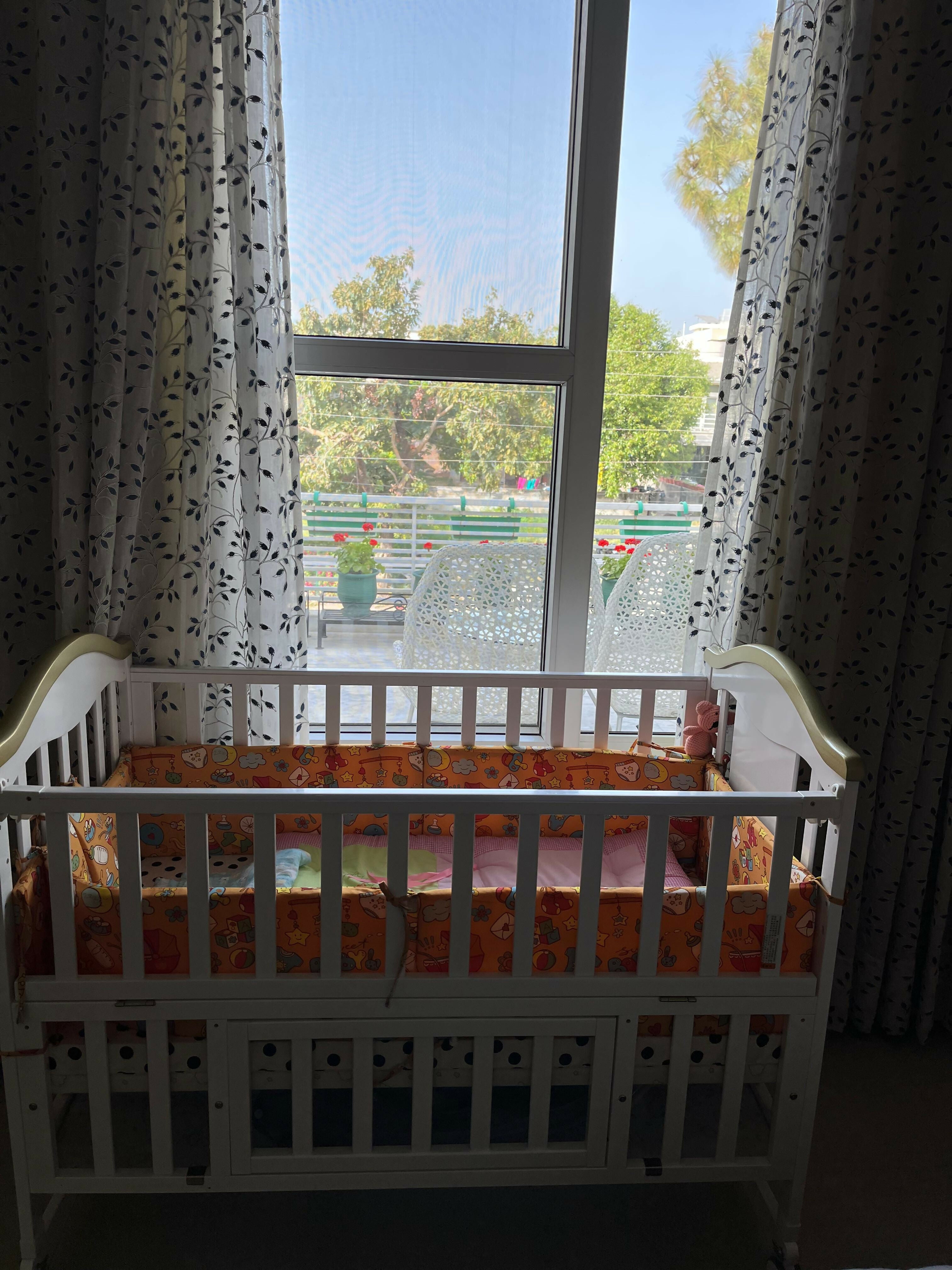 HUNY HUNY 12-in-1 baby cot, convertible baby cot with mattress, wooden baby bed India, multifunctional baby crib, long-lasting baby furniture