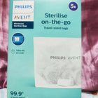 Philips Avent Microwave Sterilizing Bag | Kills 99.9% Germs | Sterilizes Bottles, Breast Pump and Baby Products in 90 Sec | 100 Sterilization Cycle in One Pack | Pack of 5 Bags (White) . Seal packed box.&nbsp;