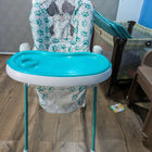BABYHUG Fine Dine Highchair With 6 Adjustable Heights & 3 Level Seat Recline - Sea Green White