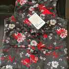 GINI & JONY Boys Black & Red Floral Woven Design Satin Weave Nehru Jacket (24 Months)