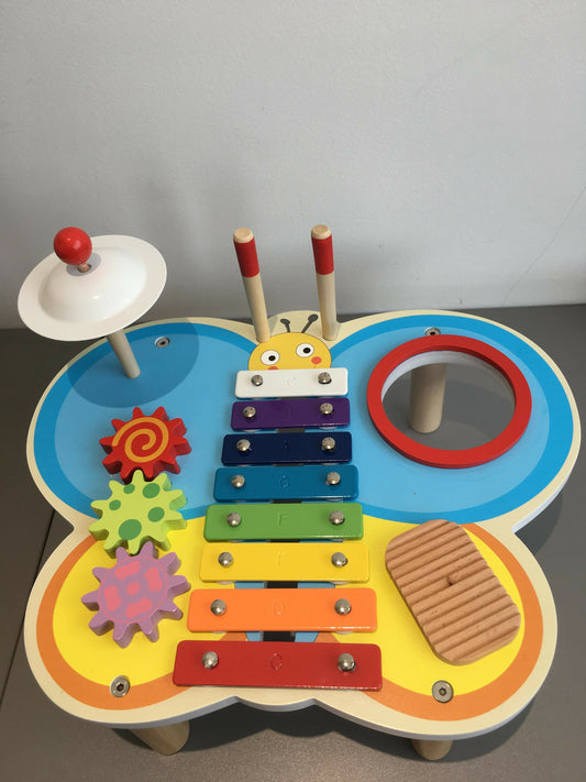 Discover the 5 In 1 Wooden Cartoon Educational Xylophone Instrument Toy – a fun, multi-functional toy for developing musical skills, shape sorting, and number recognition.