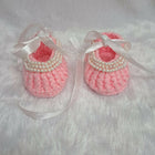 Crochet baby girl booties