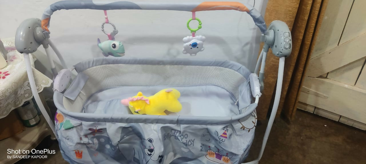 INFANTSO Automatic Baby Cradle & Swing – Cute, Comfortable & Safe
