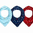 Hosiery Cotton Baby V Shape Bib | Assorted Colors | Steel Snap Button Closure
