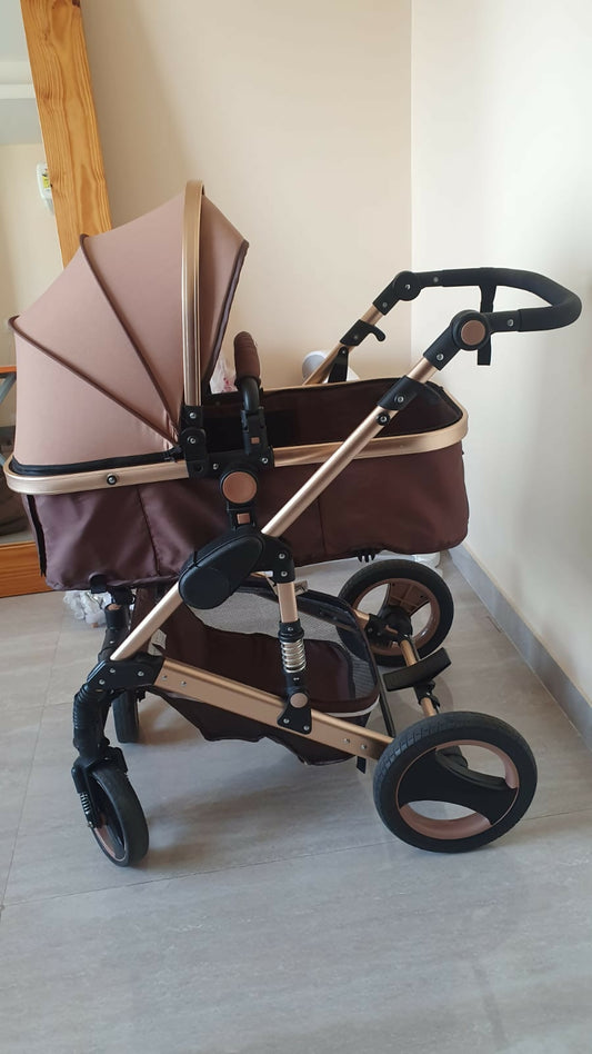 Experience comfort and convenience on the go with the Stroller/Pram for Baby, offering a smooth ride and practical features for both baby and parent.
