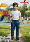 EVERYDAY Boys Comfort Fit Looper Cargo Trousers – Navy Blue