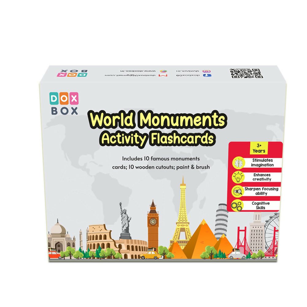 World Monuments flashcards with Activity with Wooden Monuments - PyaraBaby