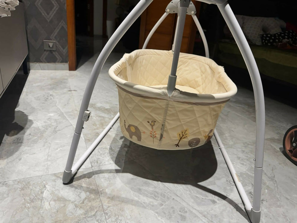 R FOR RABBIT Lullabies Manual Baby Cradle with gentle rocking design for soothing infants.