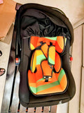 R for Rabbit Picaboo infant car seat with rear-facing design, cushioned seating, secure safety harness, ergonomic carry handle, and protective side support for safe and comfortable travel with newborns and infants.