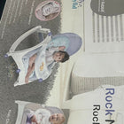 R for Rabbit Rock n Play baby rocker with a cushioned seat, gentle rocking motion, secure safety harness, and sturdy frame for soothing, relaxing, and entertaining newborns and infants.