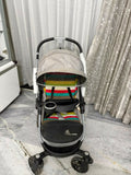 R FOR RABBIT Chocolate Ride Baby Stroller/Pram in Some Used condition, available in Ahmedabad, featuring comfortable seating, reclining backrest, protective canopy, safety harness, smooth wheels, and foldable design.