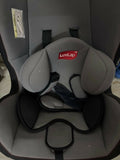 LuvLap Galaxy convertible car seat with rear and forward-facing modes, adjustable headrest, 5-point safety harness, side-impact protection, and cushioned comfort for infants and growing children.
