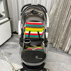 R FOR RABBIT Chocolate Ride Baby Stroller/Pram in Some Used condition, available in Ahmedabad, featuring comfortable seating, reclining backrest, protective canopy, safety harness, smooth wheels, and foldable design.