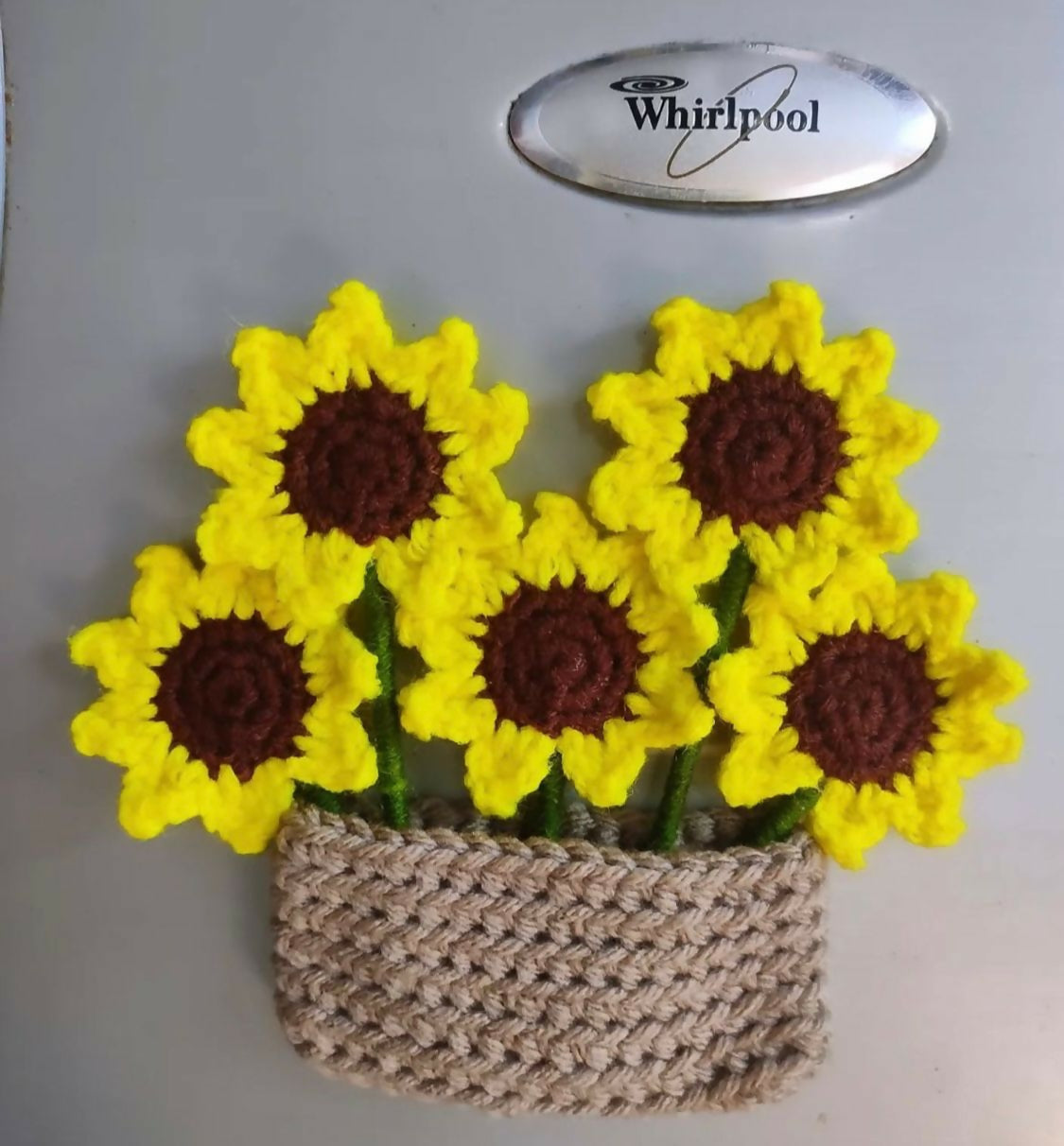Crocheted sunflowers 