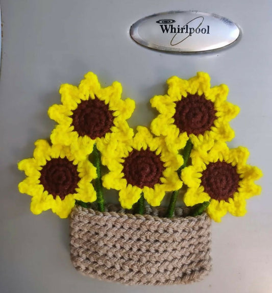 Crocheted sunflowers 