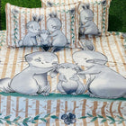 Cotton bedsheets with cartoon rabbit design