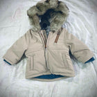 Beige Furry Hooded Jacket with Teddy Inside – Super soft, warm, and perfect for chilly cuddles.

