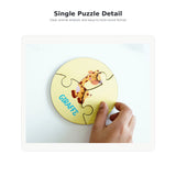 ILEARNNGROW 27 Piece Round Animal Puzzle for Kids featuring colorful animal illustrations, engaging puzzle play and a convenient tin storage box, encouraging problem-solving, hand-eye coordination and fine motor skills.